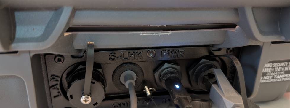 Rear of Starlink Mini showing ports