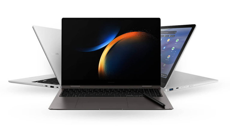 Samsung laptops side by side