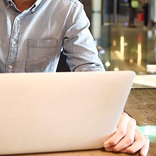 Man using laptop