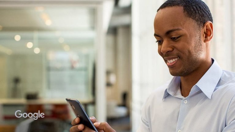 Man looking at phone