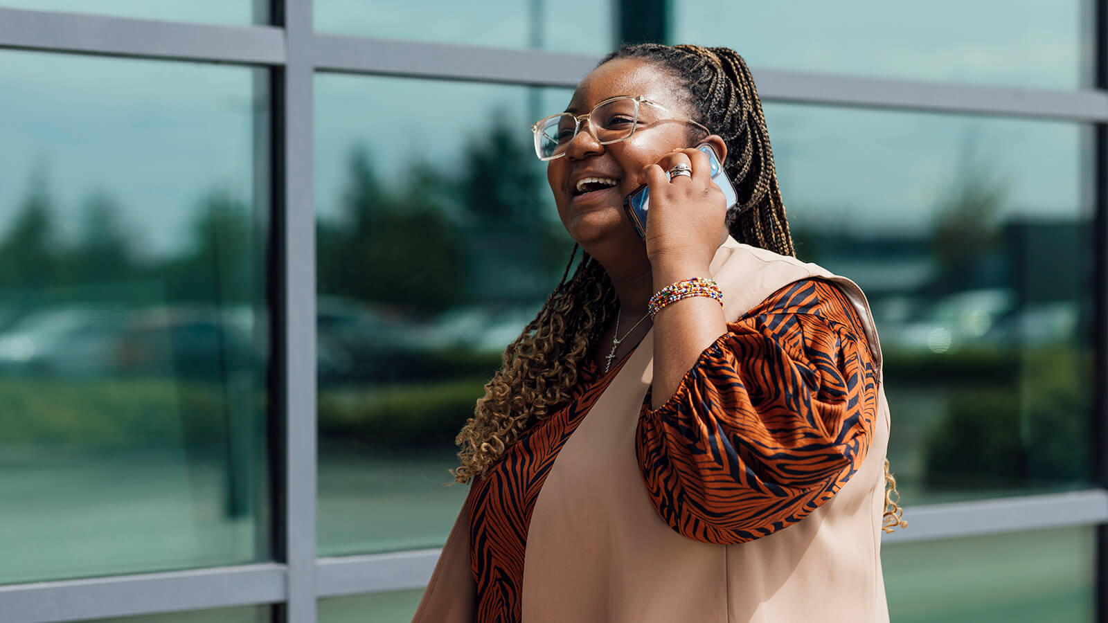 Woman speaking on mobile