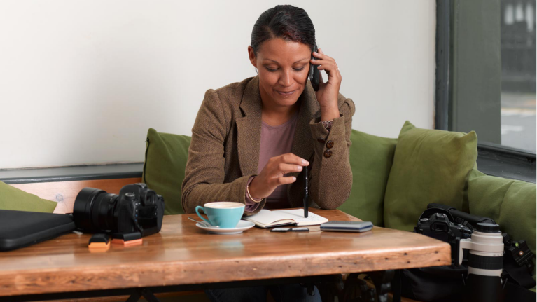 Woman calling on mobile